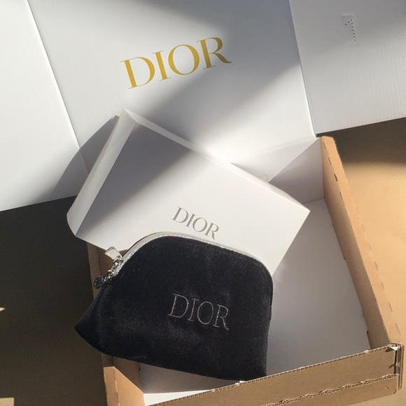 DIOR BEAUTY POUCH, BLACK, NEW WITH BOX - Picture 1 of 9